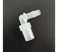 Adaptador de rosca macho 1/8R, paquete de 25 accesorios de espiga for manguera de plástico reutilizables for uso en maquinaria bioquímica y alimentaria(5/16inch-7.9mm 1/4R L-Type)
