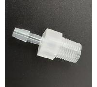 Adaptador de rosca macho 1/8R, paquete de 25 accesorios de espiga for manguera de plástico reutilizables for uso en maquinaria bioquímica y alimentaria(5/32inch-4mm 1/8R)