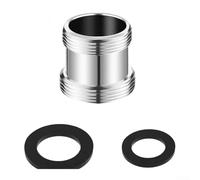 Adaptador de rosca para aireadores de grifo de lavabo que soporta conversión de tamaños de salida comunes 14, 16, 18, 20, 22, 24, 26, 28 a rosca uniforme de 22 (24-22 macho plus)
