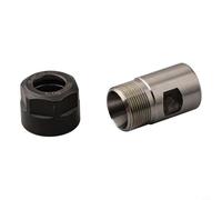 Adaptador de rosca para ER11 ER16 ER20 ER25 ER32 Barra de extensión de husillo para rotor para montaje de motor y configuración de herramientas (ER11-ER16 con tuerca)