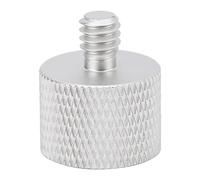 Adaptador de Rosca para Soporte de Micrófono, Rosca Transparente Lisa de 5/8 Hembra a 1/4 Adaptador de Rosca Macho para Montaje en Soporte de Micrófono(Plata (F2B))