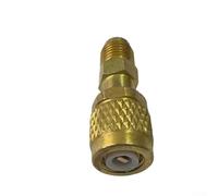 Adaptador de rosca R32, zurdo 1/4 SAE-LH adaptador interno a externo para cilindro de tanque de almacenamiento R454ABC