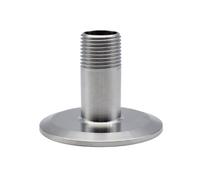 Adaptador de rosca sanitaria de acero inoxidable 316, acoplador de virola de triple abrazadera de rosca macho BSPT herméticamente sellado, 1 pieza(2inch*64mm)