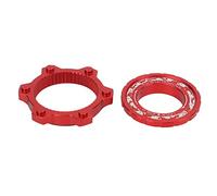 Adaptador de rotor de Centerlock a 6 tornillos, adaptador de bloqueo central para bicicleta de aleación de aluminio, kit de conversión ergonómico mecanizado por CNC para bicicletas (Roja)