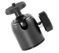 Adaptador de Rótula de Cámara 360° Rosca 1/4 y 3/8, Negro | Aleación de Aluminio, Posicionamiento Flexible, Uso Cámaras, Pieza Ligera para Montaje K-26