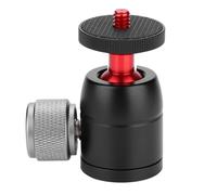 Adaptador de rótula mini de aleación de aluminio, ligero, portátil, con rotación de 360 grados, universal, compatible con trípodes, monopies,