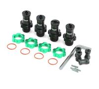 Adaptador de rueda de aleación de aluminio ampliado + 10 mm, piezas de actualización RC para TRAXXAS 1/10 Slash Rustler Stampede Bandit 2WD 4WD RC Car (verde)