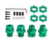 Adaptador de rueda de aleación de aluminio para coche RC TRAXXAS 1/10 E-Revo/E-Maxx/T-Maxx/Revo RC (verde)