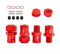 Adaptador de rueda de aluminio ampliado de 13 mm RC para ARRMA 1/8 Kraton Outcast Fireteam Typhon, 1/7 Big Rock Mojave Infraction Felony Limitless RC Car (rojo)