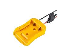 Adaptador de rueda motriz para terminales de cable de batería de iones de litio Dewalt 14,4 V/18 V/20 V, puerto CC y lámpara de trabajo LED, doble cargador USB, conector de alimentación (A)