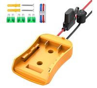 Adaptador de ruedas eléctricas para Dewalt 14.4V/18V/20V, kit de conversión de batería con soporte de fusibles e interruptor, terminales de cable, cable de 12AWG para juguetes de coche RC, juego de