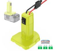 Adaptador de ruedas eléctricas para Ryobi 18 V, adaptador de batería, kit de conversión de batería con interruptor, fusibles y terminales de cable, cable de 12 AWG, conector de alimentación para