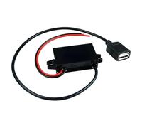 Adaptador de salida de fuente de alimentación mini USB de 12 V 24 V a 5 V 3 A, protección automática de bajo calor, convertidor de corriente CC para coche (USB cuadrado único)