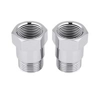 Adaptador de sensor de oxígeno, espaciador de sensores 02, dioche 2 piezas 32 mm M18*1.5 O2 O2 sensor de oxígeno extensión espaciador bungs adaptador plata
