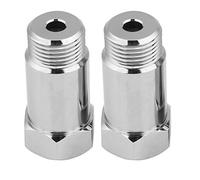 Adaptador de sensor de oxígeno O2 Sensor de oxígeno extensor espaciador plateado 2 uds 45mm M18 * 1,5 comprobar el adaptador del eliminador de luz del motor