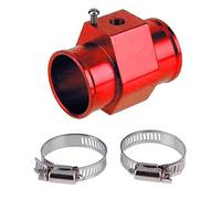 Adaptador de sensor de temperatura del agua SENRISE Junta de temperatura del agua universal del coche temperatura de la junta de la manguera del sensor del adaptador del radiador (rojo, 40 mm)