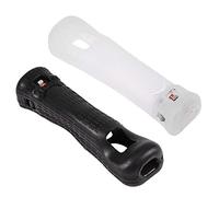 Adaptador de Sensor Motion Plus con Funda de Silicona, Funda Protectora de Silicona Extendida para Mando a Distancia de Wii, Compatible con Varios Juegos de Wii (Negro)(Negro)