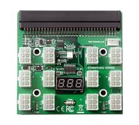 Adaptador de Servidor de Fuente de AlimentacióN de 12V con Pantalla LED de 12 Puertos y 6 Pines para 1200W 750W PSU GPU Miner Mining BTC ETH