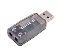 Adaptador De Sonido Estéreo Externo: Interfaz De Audio USB, Convertidor De Canal 5.1 | Enchufe Y Reproduce El Adaptador De Audio Para Uso De La Computadora Portátil De PC, Dispositivo De Doble Salida,