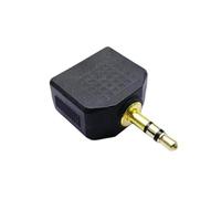 Adaptador de sonido estéreo macho a dos hembras chapado en oro de 3,5 mm para auriculares y altavoces, adaptador chapado en oro