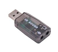 Adaptador De Sonido Externo USB, Adaptador De Audio USB Estéreo 2 En 1 De 5.1 Canales, No Se Necesitan Controladores Adaptador De Audio Plug and Play para Jugar Y Transmitir Víd