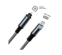 Adaptador de Sonido Óptico USB C Macho A TOSLINK Macho. Convertidor Digital USB-C A SPDIF para Conexión A Computadora Portátil.