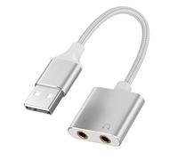 Adaptador de sonido USB 2 en 1 para auriculares y micrófono, sonido claro para juegos de música y comunicación, adaptador de sonido USB