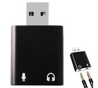 Adaptador de Sonido USB a Jack de 3,5 mm, Tarjeta de Sonido Externa Estéreo 3D para Auriculares y Micrófono, Compatible con PS4, PS5, Windows, Mac, Plug & Play, Diseño Compacto y Portátil [AU-MMSA]