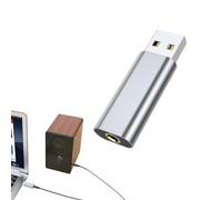 Adaptador de sonido USB, tarjeta de sonido externa de 3,5 mm para laptop, Plug and Play, audio USB portátil, tarjeta de sonido portátil, auriculares sin controlador, auriculares, interfaz de audio USB