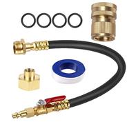 Adaptador de soplado de aspersores, manguera de 17 pulgadas con válvula, kit de 8 piezas de soplado de rociadores, para barco, remolque, jardín, remolques de riego marinos