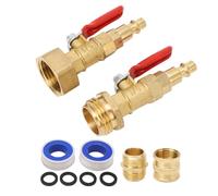 Adaptador de soplado para vehículos recreativos, adaptador de grifo de válvula de rociador de línea de agua anticongelante con enchufe de conexión rápida de 1/4 pulgadas, rosca