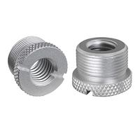 Adaptador de soporte de micrófono LUORNG 2 piezas macho de 5/8 pulgadas a hembra de 3/8 pulgadas adaptador de tornillo de micrófono moleteado para soporte de micrófono