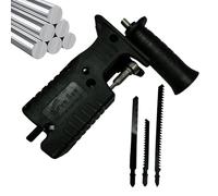 Adaptador de Taladro a Sierra de Calar Portátil | Kit Conversión Polivalente al Corte de Madera y Metal | Con 3 Hojas más Mango Ergonómico para Bricolaje en el Hogar-y-Taller