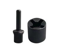 Adaptador de taladro - Acero | Enganche de remolque - Adaptador de broca Jack Drill - eficaz de manivela mediante atornillador inalámbrico para nivelación rápida, plata, resistente, calidad de diseño