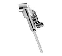 Adaptador de taladro angular: unidad de ángulo recto de 105 grados, herramienta profesional de aleación de acero, dispositivo de espacio apretado manual con accesorio de broca de destornillador