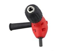 Adaptador de taladro de ángulo recto de 90° con portabrocas sin llave, capacidad de 10 mm, vástago de 9,5 mm para espacios reducidos, se adapta a taladros eléctricos manuales