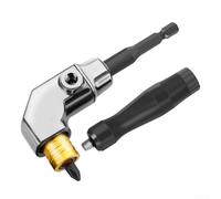 Adaptador de taladro de ángulo recto de 90 grados, 1 paquete de extensión de taladro compacto para espacios reducidos, herramienta de esquina giratoria de taladro eléctrico, acero al cromo vanadio