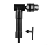 Adaptador de taladro de ángulo recto de 90 grados, cabezal de conversión de mandril de tres mandíbulas con vástago de 8 mm para fijación de esquina de taladro eléctrico y desviación de broca (cabeza