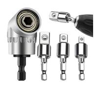 Adaptador de taladro de ángulo recto de varilla hexagonal giratoria de 360 grados, extensión de percusión | Adaptador de taladro de trinquete, llave eléctrica manual de acero, torre