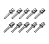 Adaptador de taladro para cepillo de limpieza de chimenea compatible con taladros eléctricos, hecho de metal galvanizado para resistir el óxido y proporcionar fiabilidad a largo plazo (10 piezas)