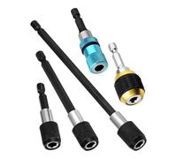 Adaptador de taladro para llaves de vaso | Conector de eje de transmisión hexagonal de 1/4 pulgadas, 5 unidades de cambio rápido para instalación eléctrica, fontanería, garaje, reparación de vehículos