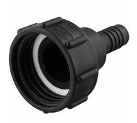 Adaptador de tanque de agua IBC, accesorio de manguera FS60 para tanques IBC de 1000 L, conector de manguera de jardín de 20 mm con entrada de rosca de tornillo de 60 mm y salida de 3/4 pulgadas