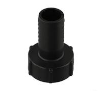 Adaptador de tanque de agua IBC de 38 mm, manguera de jardín de plástico negro con conector de liberación rápida de bloqueo de leva para junta de cubo de lluvia