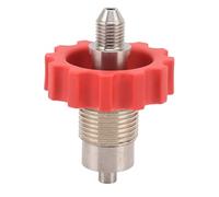 Adaptador de tanque de gas CO2 de acero inoxidable, adaptador de llenado y carga de gas G5/8 a puerto 7/16-20, engranaje rojo