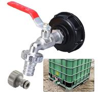 Adaptador de Tanque IBC, Accesorios de 1,27 cm, Adaptador de Tanque IBC para Tanque de Almacenamiento de Agua S60x6, Conector de Manguera de Jardín, Repuesto de Piezas de Montaje de Válvula