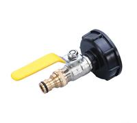 Adaptador de tanque IBC con espiga extraíble, válvula de latón de 12 pulgadas para tanques y conexiones de manguera estándar europeos IBC (B)