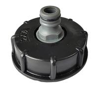 Adaptador de Tanque IBC Conector de Grifo de Manguera de plástico S60X6 Tapa roscada Gruesa a Adaptador de Grifo de Agua de 1,27 cm para válvula IBC Ton