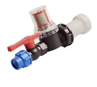 Adaptador de tanque IBC de 1000 litros con filtro de malla 200, junta de extensión de barriles de toneladas IBC, for conector rápido de tubería de Pe OD 25mm 32mm(32MM)