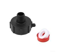 Adaptador de tanque IBC de 3/4 pulgadas con sello de junta para una transferencia segura de agua y conexión de manguera a prueba de fugas, piezas de plástico (3 piezas)