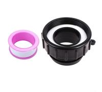 Adaptador de tanque IBC para válvula Schutz, ajuste reductor S60x5 a S70x6, conector de espiga de drenaje de plástico para tanque IBC y agua de jardín, tapa de cosecha de agua de lluvia (58 mm)